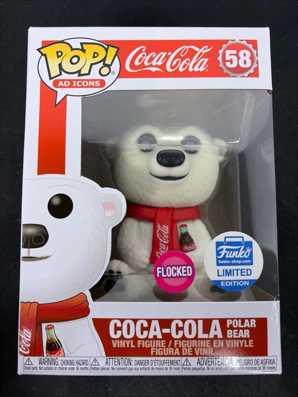 Funko Pop! Coca-Cola Polar Bear Flocked #58 Funko Shop Limited Edition